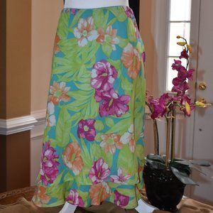 Knee length floral skirt